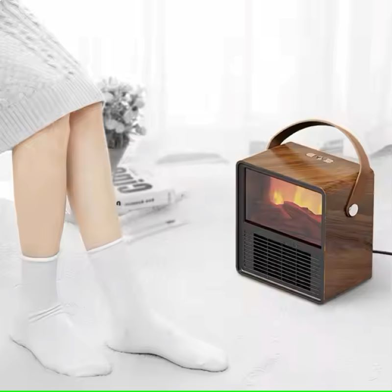 Portable Space Heater Electric Flame Heater Fireplace Warmer Appliance