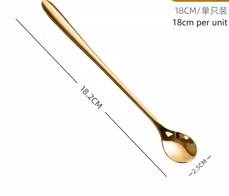 Household Dessert Coffee Cup Seasoning Mixer Stainless Steel Spoon