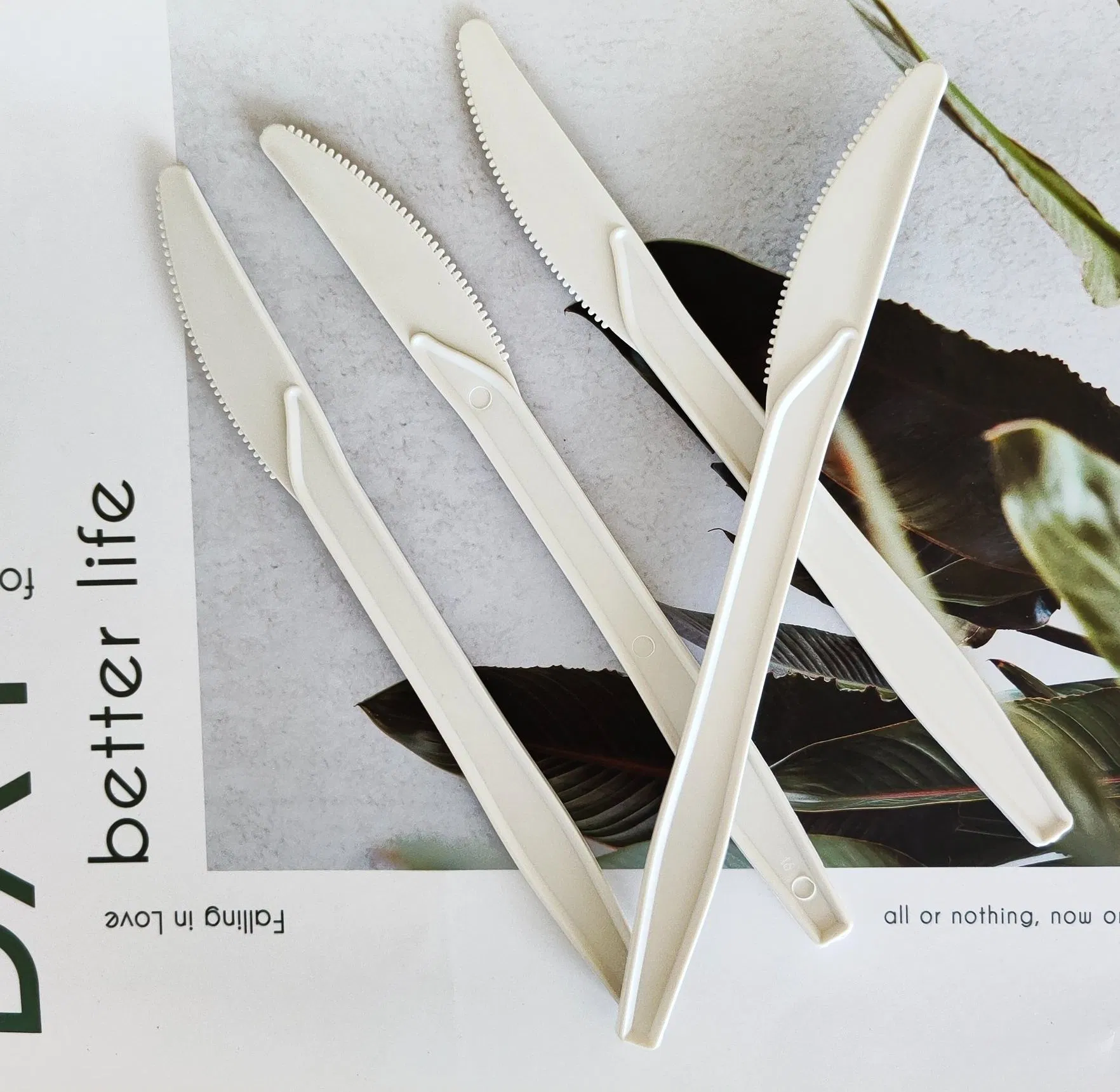 High-Temperature Plant-Based Biodegradable Cutlery Set Eco Friendly Fork Spoon Knife