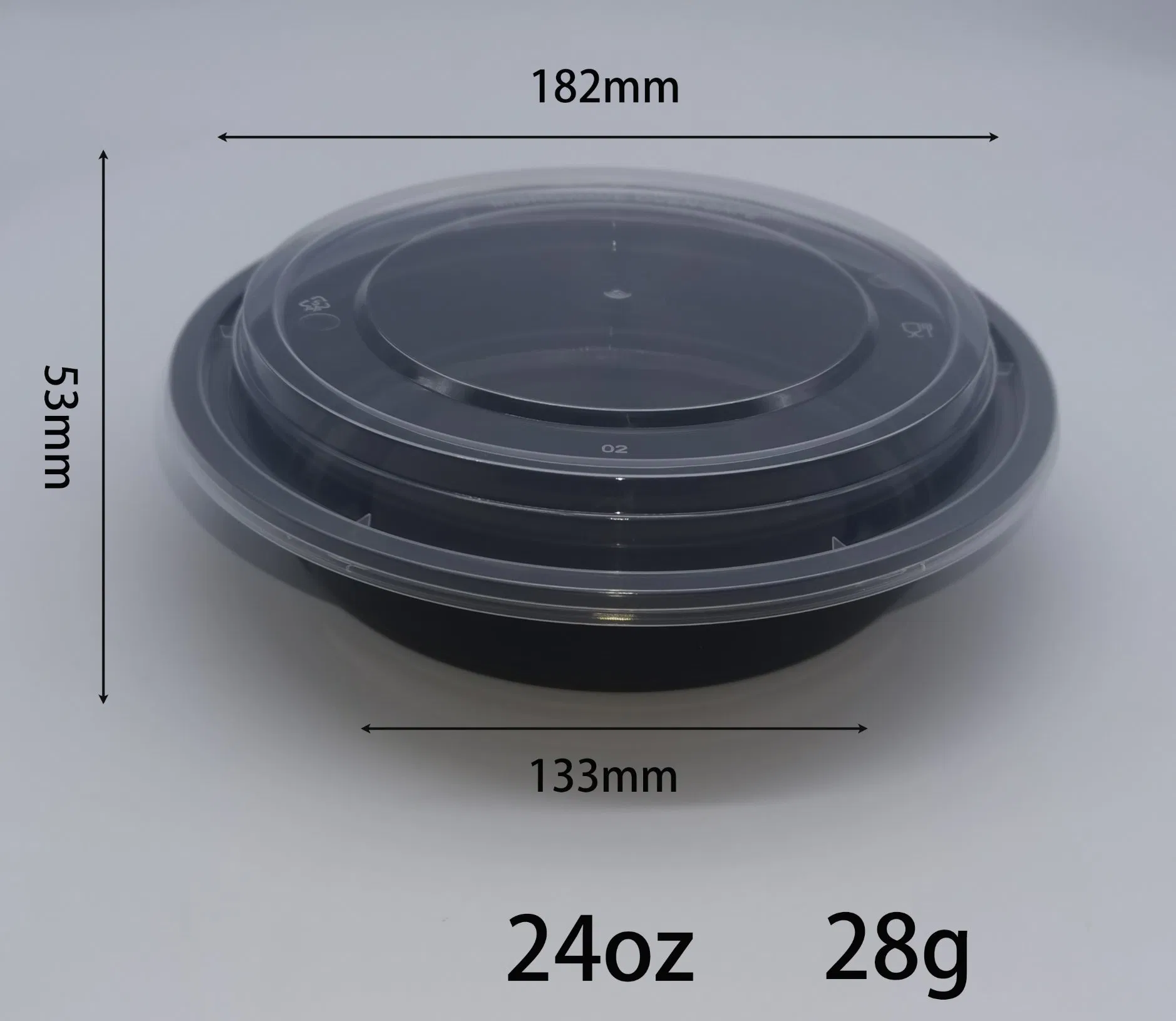 Disposable Plastic PP Round Microwave Food Container with Lid