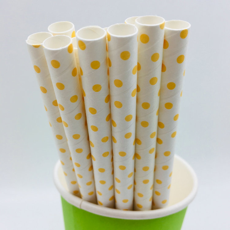 Hot Selling 6*197mm Biodegradable Disposable Wrapped Paper Straws