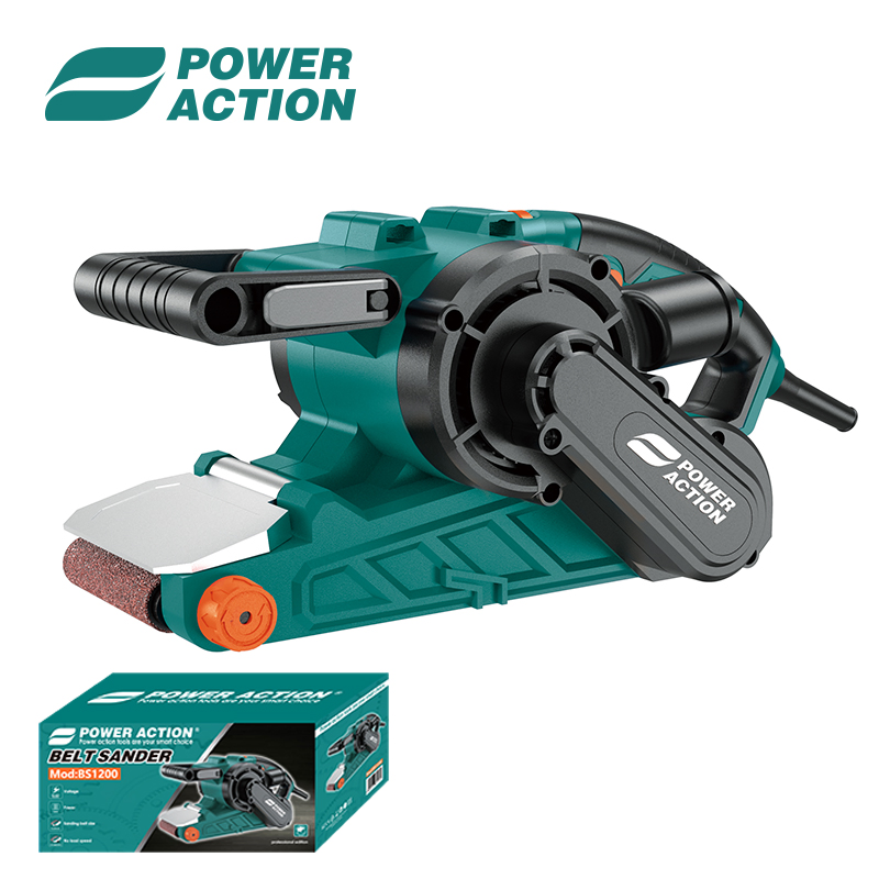 Power Action Wood Metal Sanding 1200W Portable Electric Industrial Wide Belt Sander