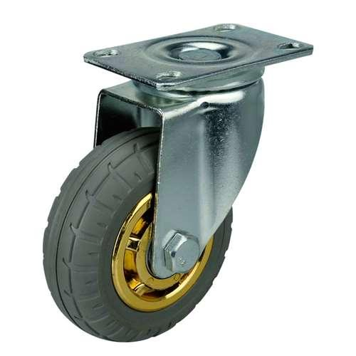 T058 Lock Design Furniture Caster Wheel Nylon PVC PP TPR Wheels Castors Plate Roller Casters Wheels for Furniture