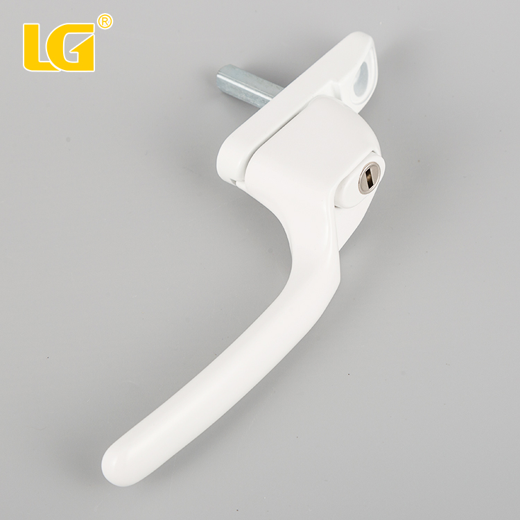 ISO9001 White Cranked Espag UPVC Window Door Cabinet Hardware Handle