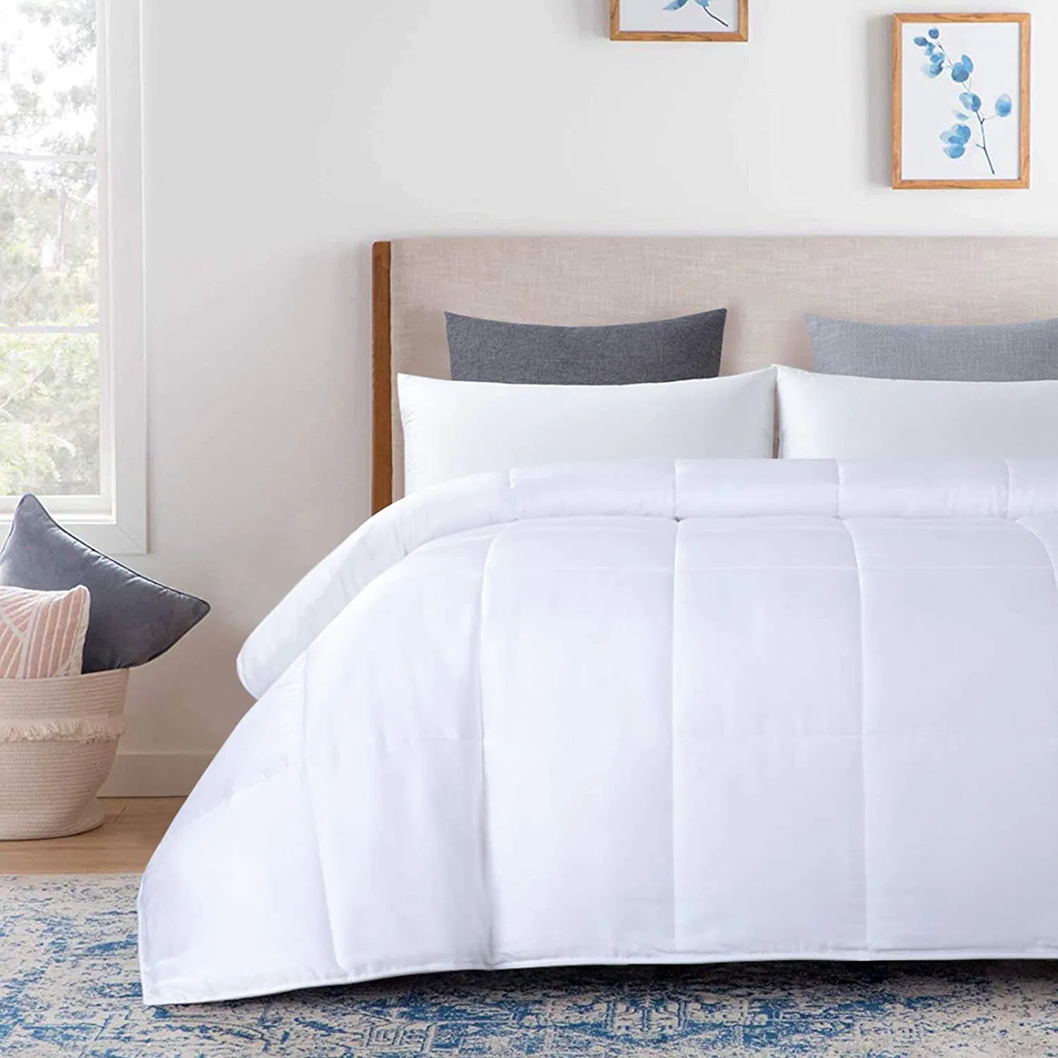 Luxury Bamboo Cooling 3 Comforter Set, All Season Down for Sleeping