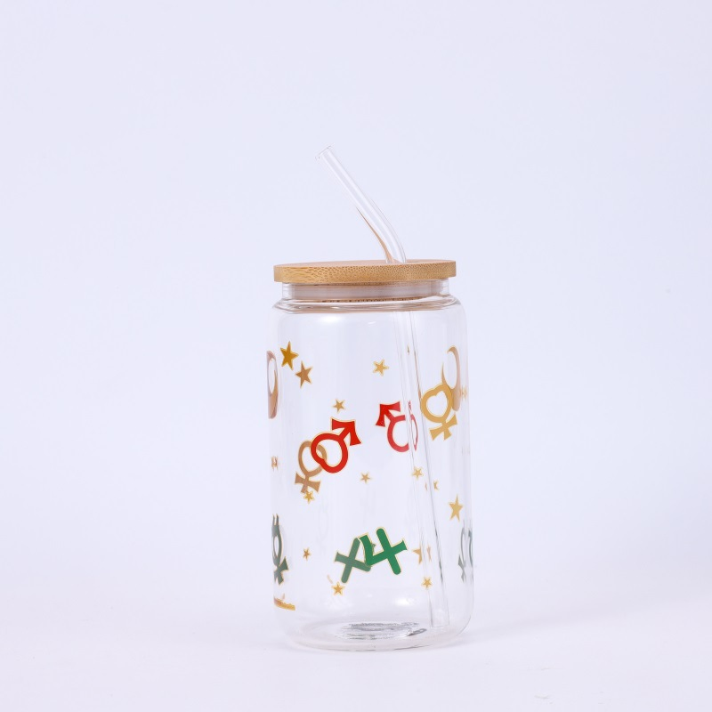 Стакан для кофе с цветочным принтом, 450 мл