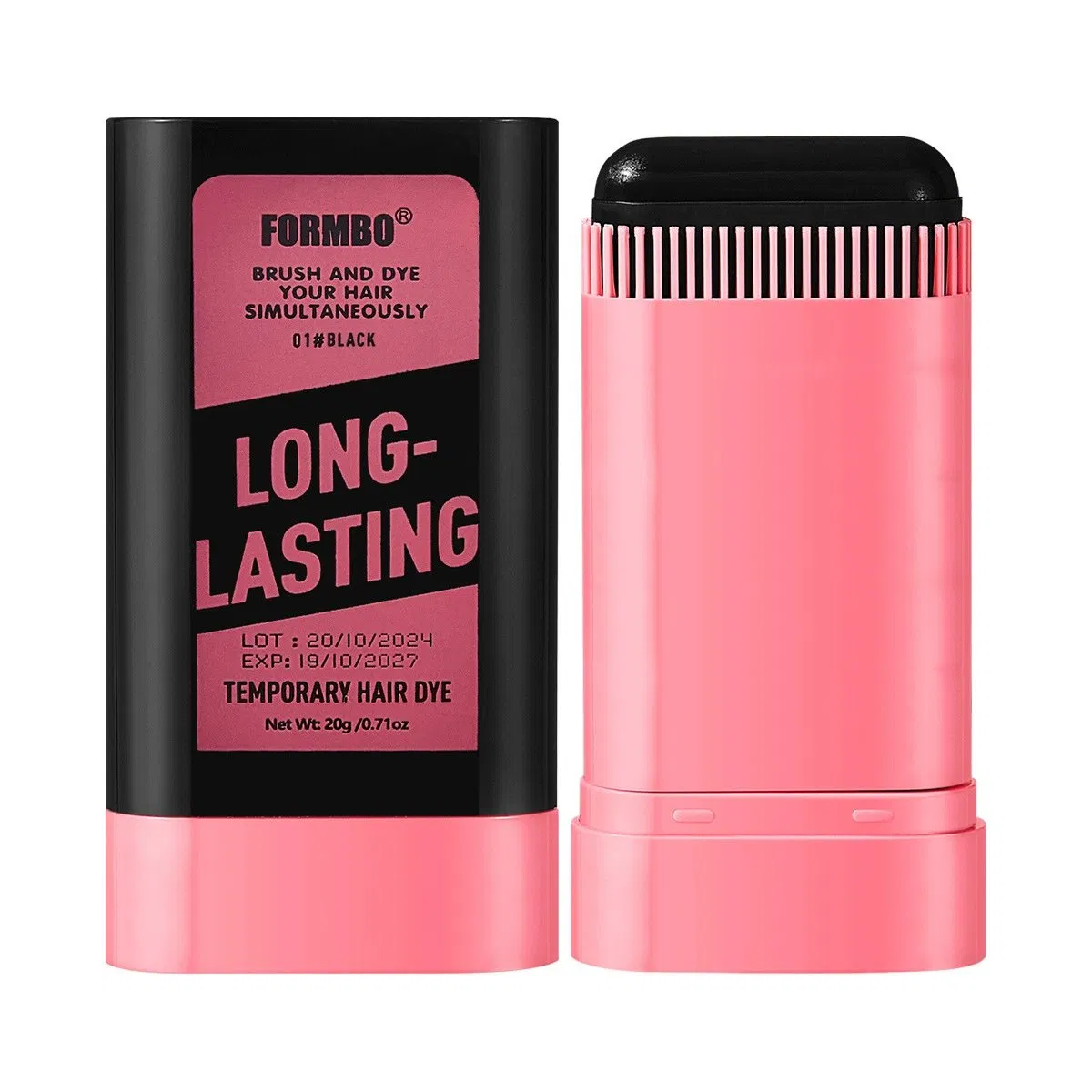 Disposable Hair Dye Concealer Stick Covers Grey White Hair Correct Over-Bleached Wig Knots Black