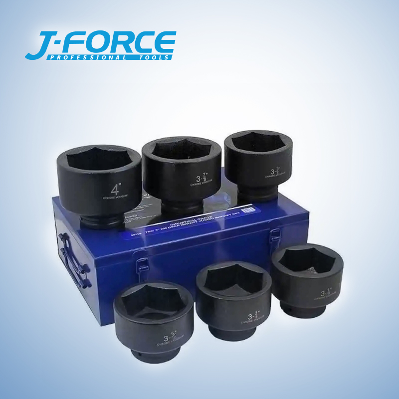Набор ударных головок 1'' SAE, 6 шт, Cr-Mo