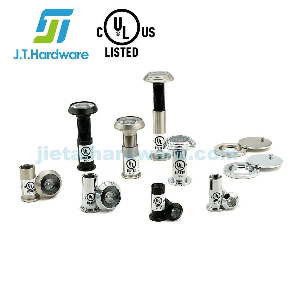 Jthardware Listed HD Glass Lens Solid Brass Wide Angle Peephole Door Viewer for Factory Price