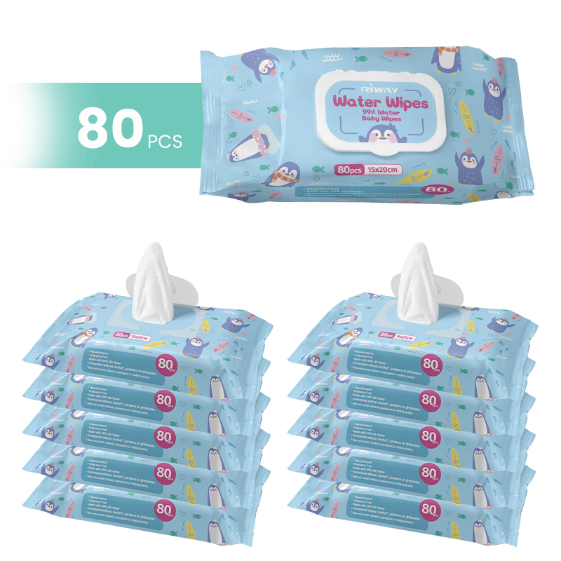 2024 100% Pure Water Baby Skin Cleaning Wipes