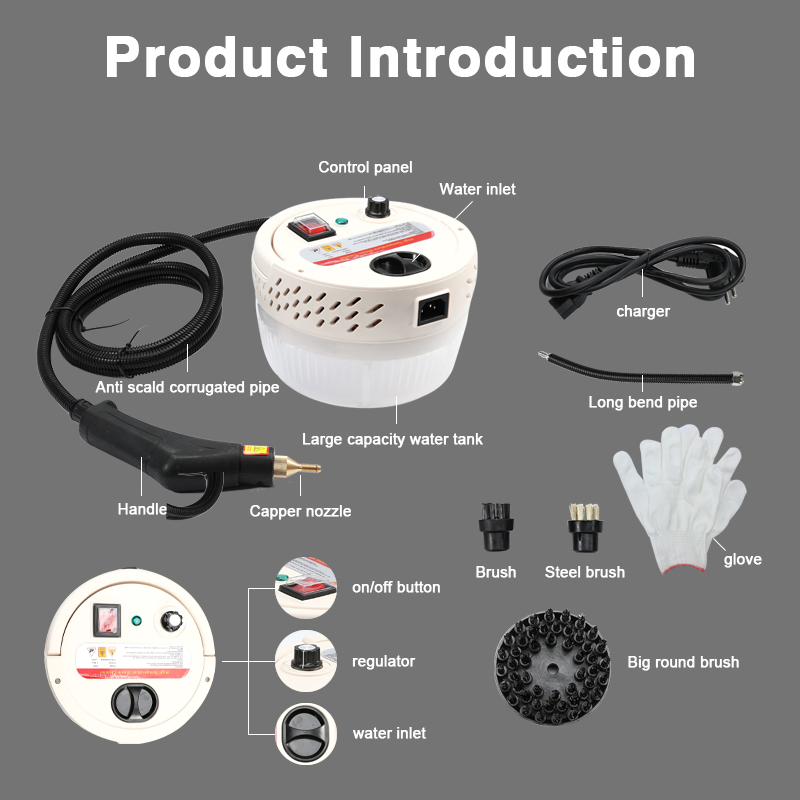Steam Cleaner for Cleaning Home Furniture Kitchen Handheld 1500ml High Pressure Steam Cleaner