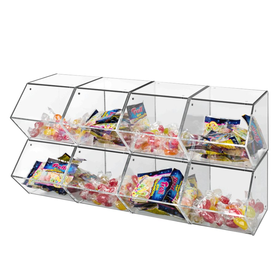 Dump Bin Magnetic, Acrylic Box Display Storage & Organization for Cafe Hotel Office Bar