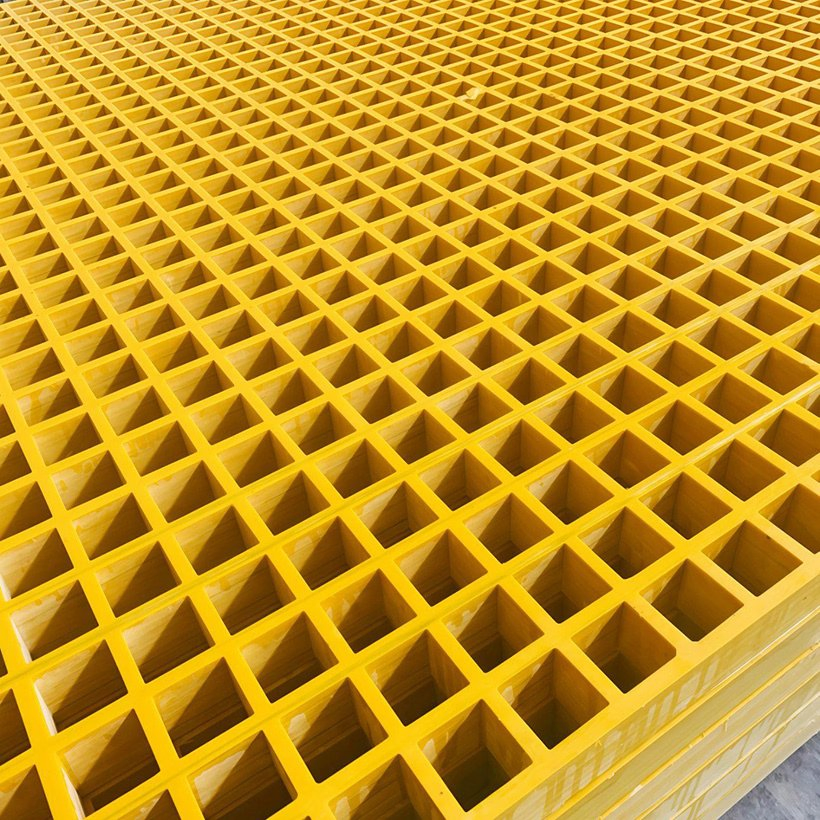 Wholesale 1220*3660mm FRP Fiberglass Grating Molded Platform Custom Cutting Processing Service Available with High Strength and Anti-Slip Surface