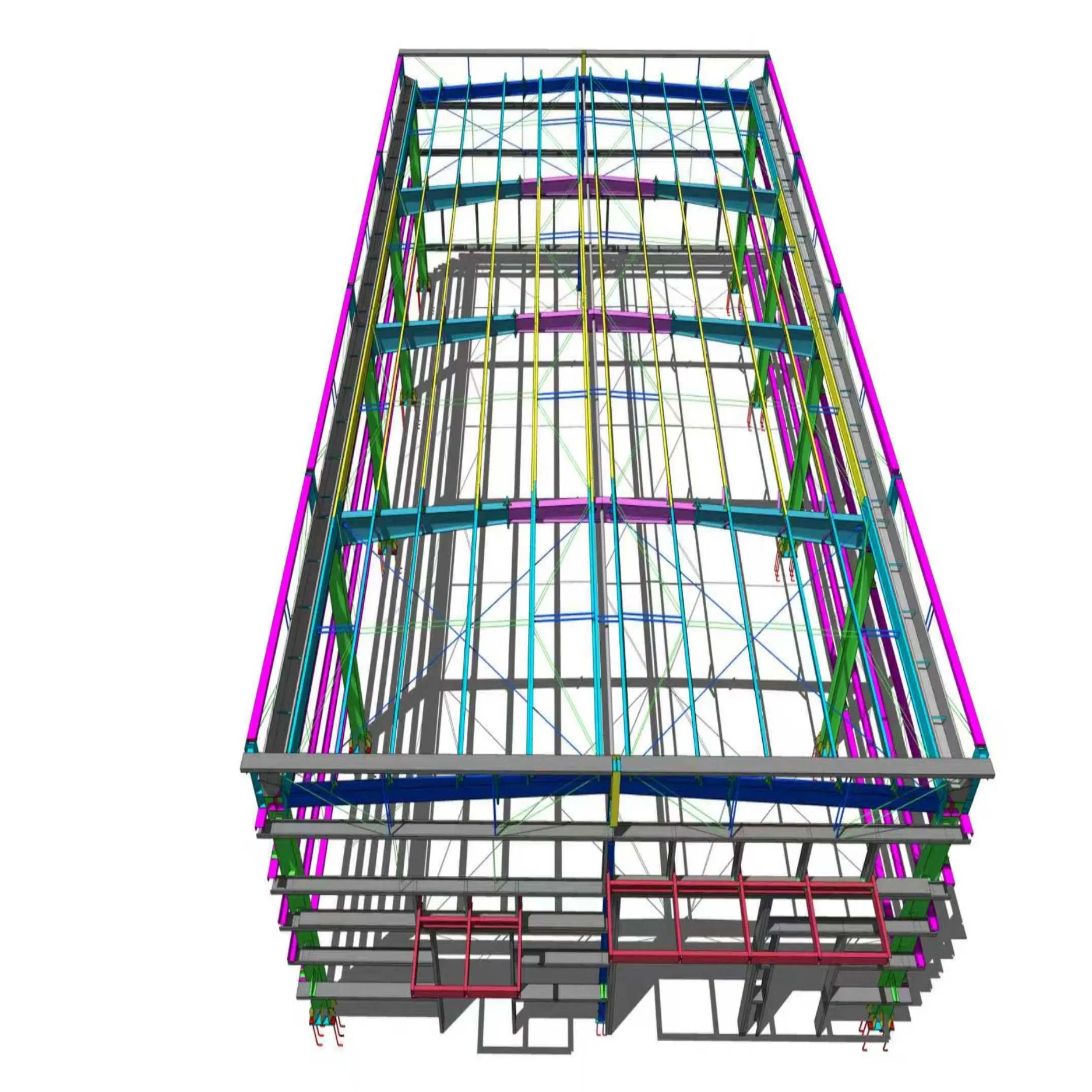 Reliable China Wholesale Customized ISO CE Steel Structure Building Material of Double-Span Light Steel Structure Warehouse with Parapet Wall