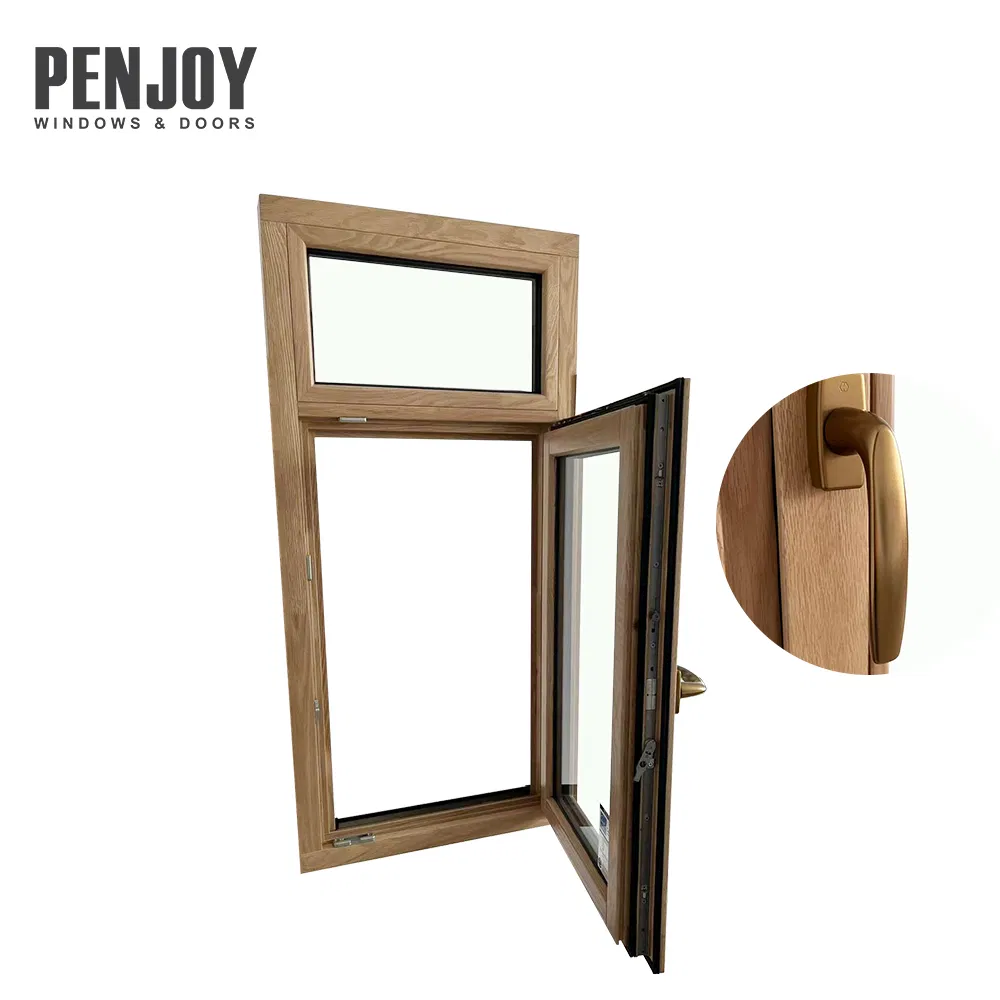 Prefinished Low Maintenance Oak Wood Window for Quick Installation Wood Window