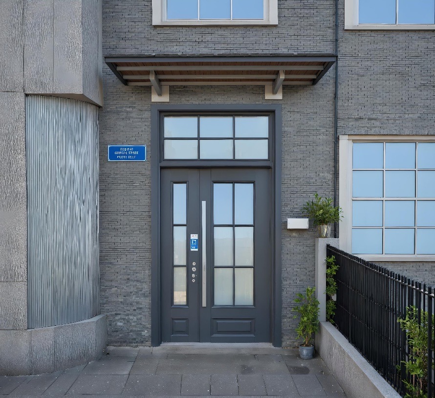 Exterior Glass Entrance Door with Modern Design for Home Villa and Commercial Building Use