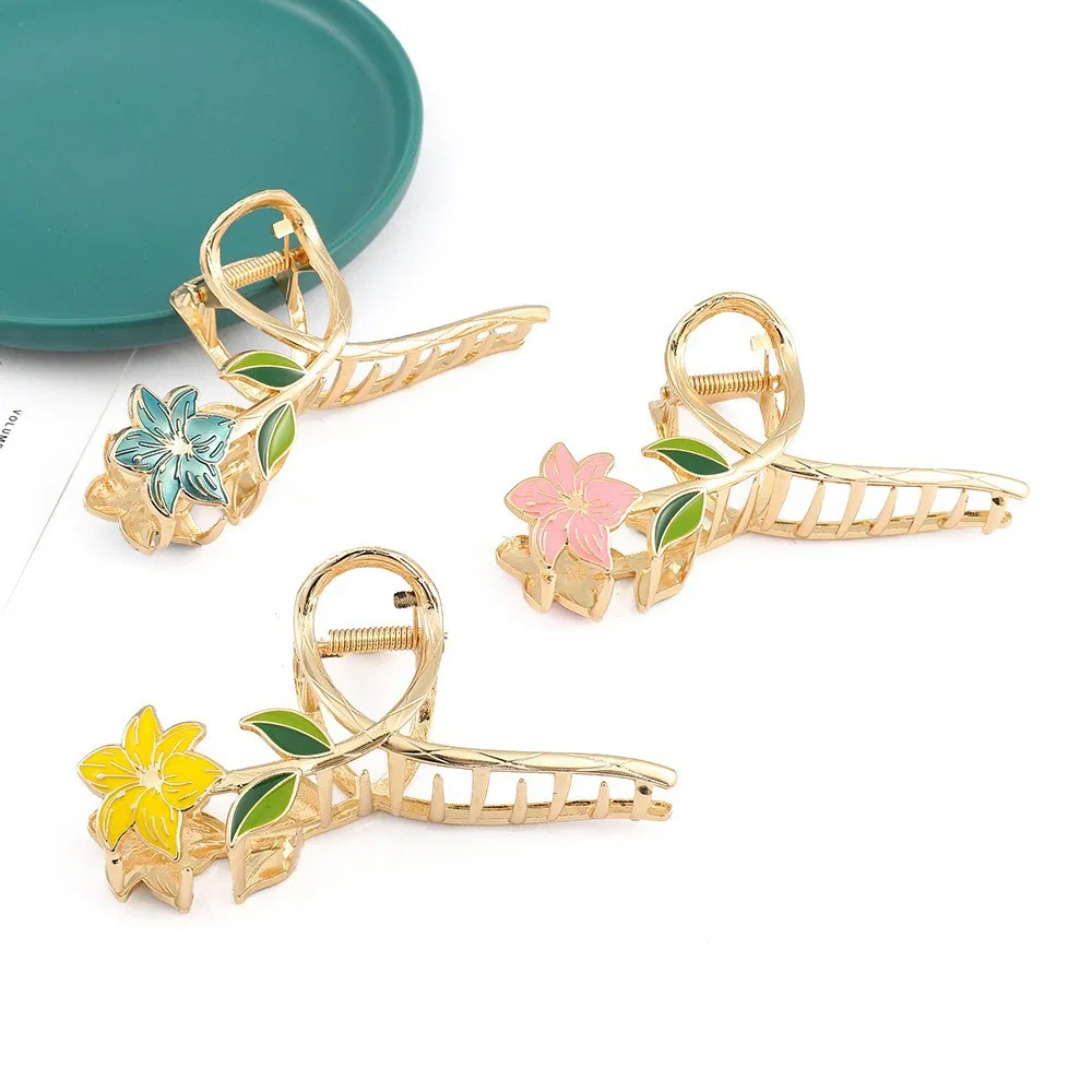 Tulip High-End Sense Metal Female Summer Hair Clip