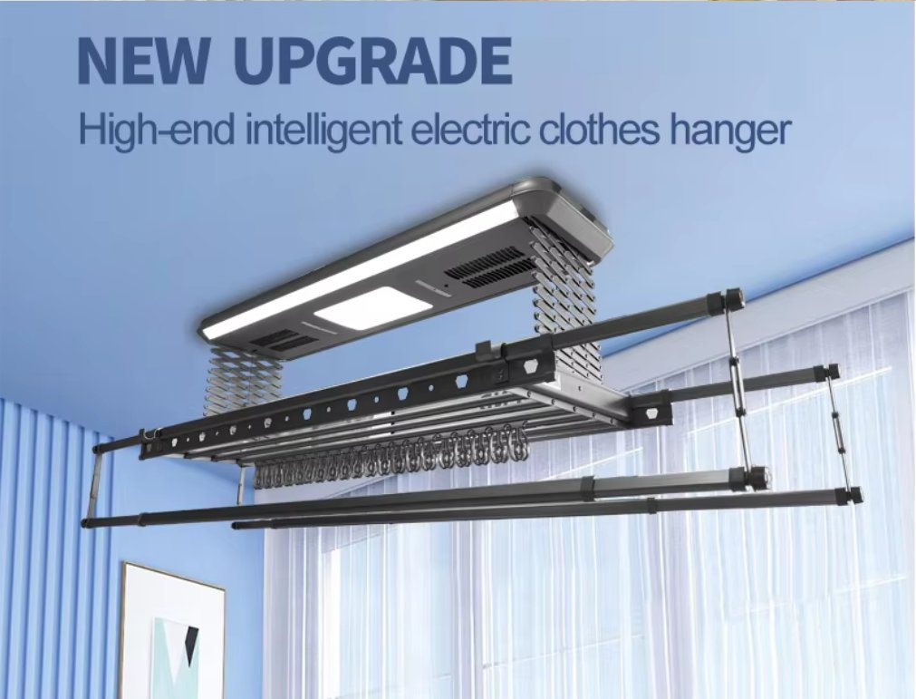 2025 Newest Automatic Balcony Clothes Drying Rack