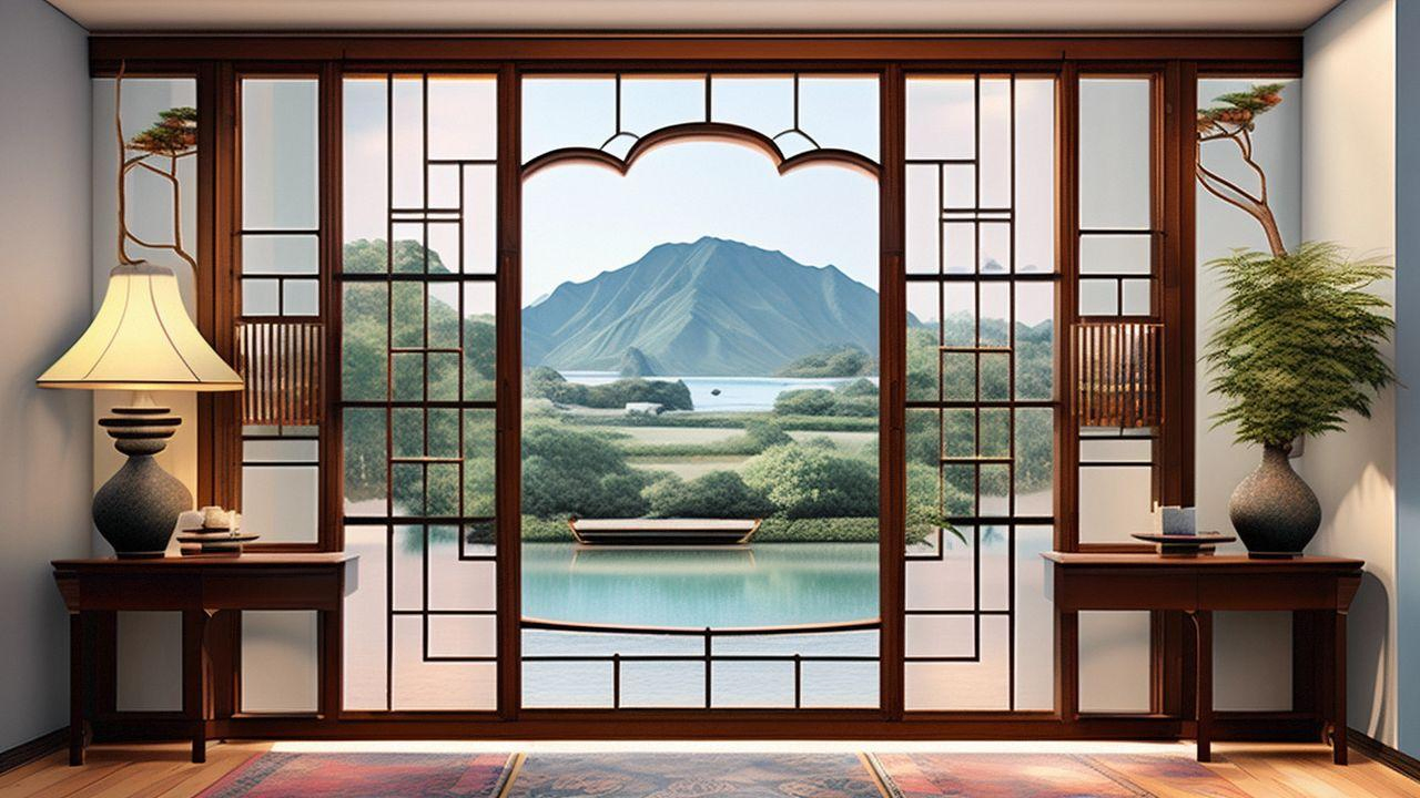 Chinese Ancient Style Metal Aluminium/Wooden Antique Window Customization