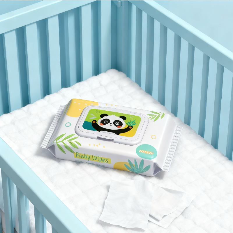 Soft Cotton Baby Hand and Mouth Wet Wipes Free Alochol Thick Spunlance Non-Waven Wet Tissues