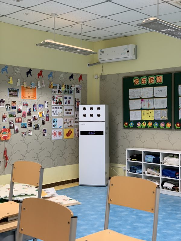 Recuperative Heat Exchanger Floor Standing Ductless Energy Recovery Ventilator for Classroom Living Room Meeting Room