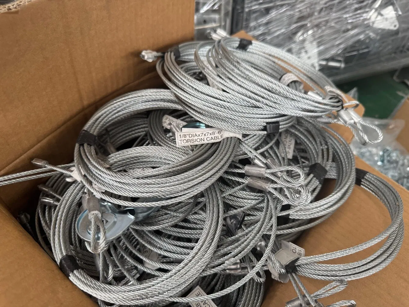 Galvanized Steel Wire Rope for Garage Doors, 7×7 Construction