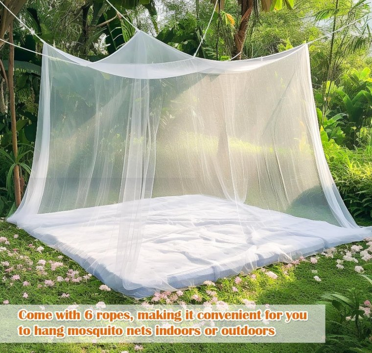 Bed Mosquito Net Bed Canopy Curtains for Patio Indoor Outdoor Room Decor Screen Netting Canopy