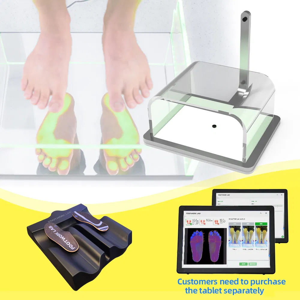 Pedorthists Use 3D Foot Scanner Gait Device Custom Orthopedic Insoles Stock