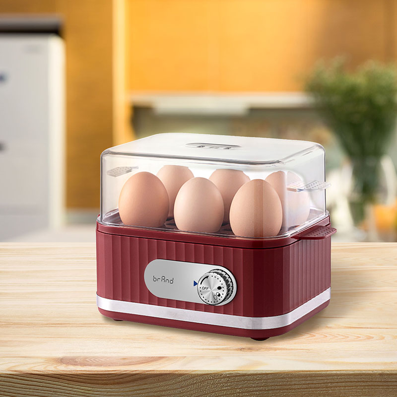 Precise Doneness 6-Egg Electric Egg Boiler Timer with Anti-Dry Technology