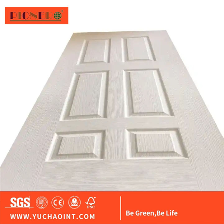 2.7mm Design Moulded HDF MDF Melamine Door Skin Interior 6 Panel Door Sheet Skin