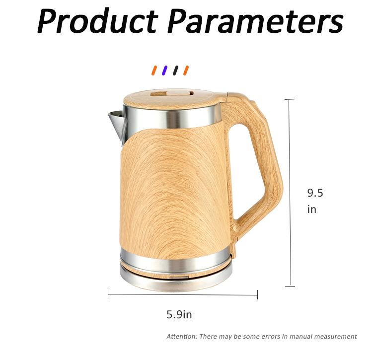 Appliances Kitchen Home 2.0L Custom Logo Power Portable Tea Water Kettle Electric Stainless Steel Body Kettle