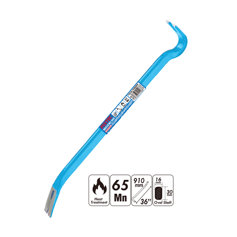 Fixtec Wrecking Pinch Crow Heavy Duty 24" 36" Wrecking Bar with Flat Groove Body Nail Puller