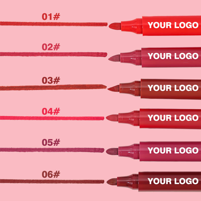 6colors Waterproof Lip Liner Custom Lip Makeup Wholesale Two in One Lipliner