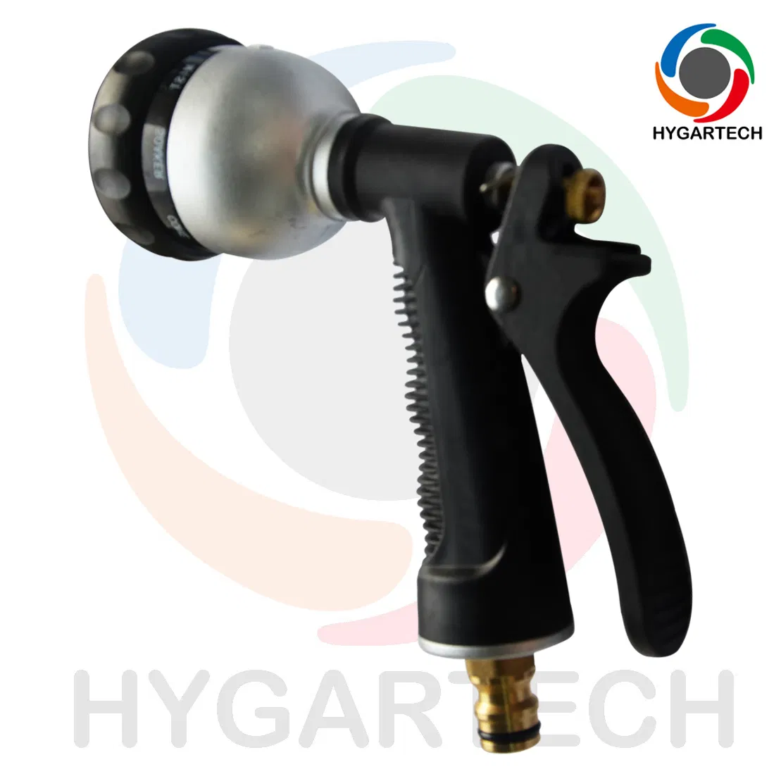 Aluminum 8-Function Garden Hose Nozzle with Rear-Trigger Control