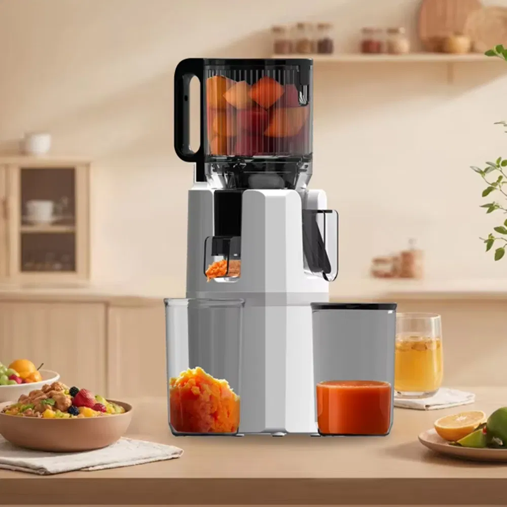 Sj-071 Electric Commercial Automatic Slow Juicer Masticating Machine Big Mouth Orange Extractor for Vegetables Fruits Household