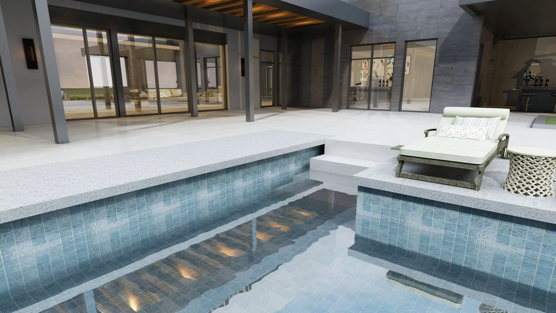 Brand New Glossy and Matte P4 Anti-Slip Ceramic Swimming Pool Mosaic Tile Bathroom Decor Mosaic