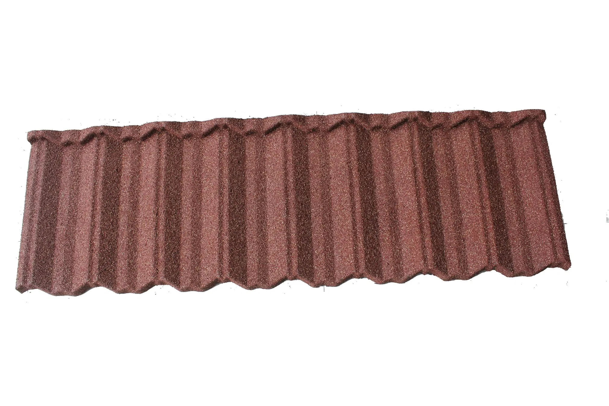 Classic Roofing Tile Beige Red Stone Coated Metal Roof Tile