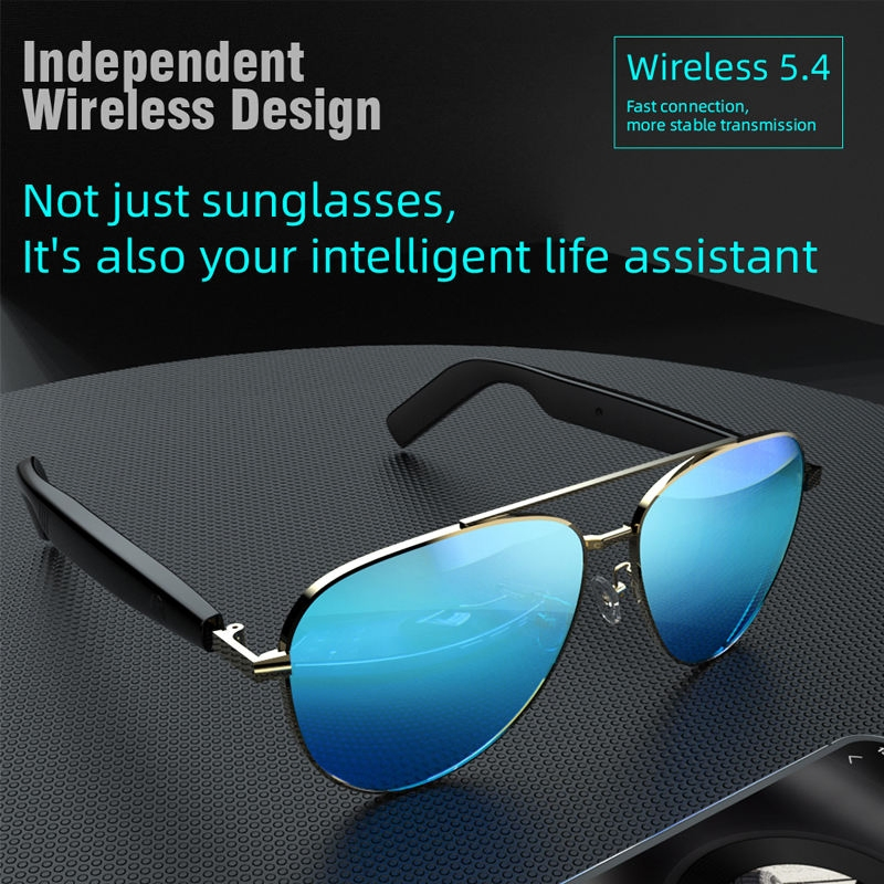 Customized Logo Touch Wireless Earphones IP67 Waterproof Smart Audio Glasses