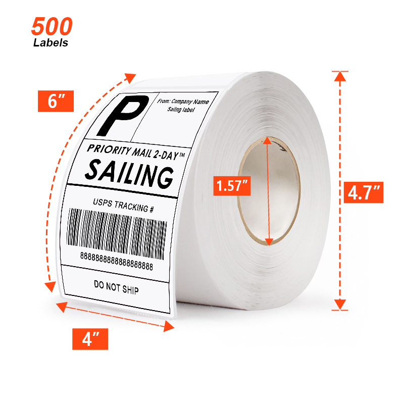 Custom Printing Paper White Blank Customized Self Adhesive Labels Roll