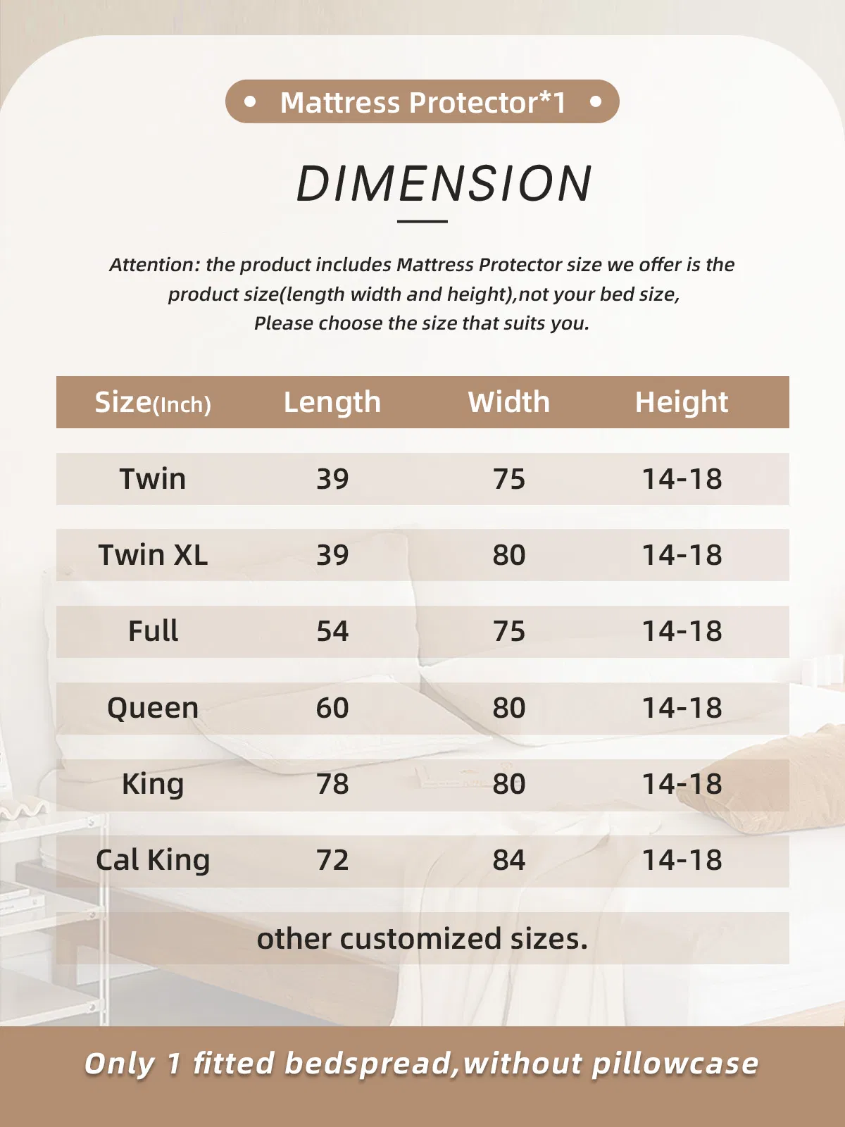 Custom Fabric Waterproof Mattress Cover Breathable Bed Bug Mattress Protector