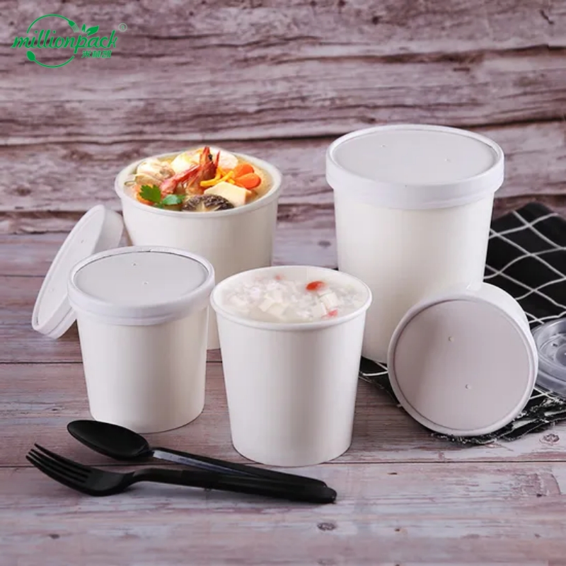 Compostable Paper Soup Cup for Sustainable Food Packaging Solutions