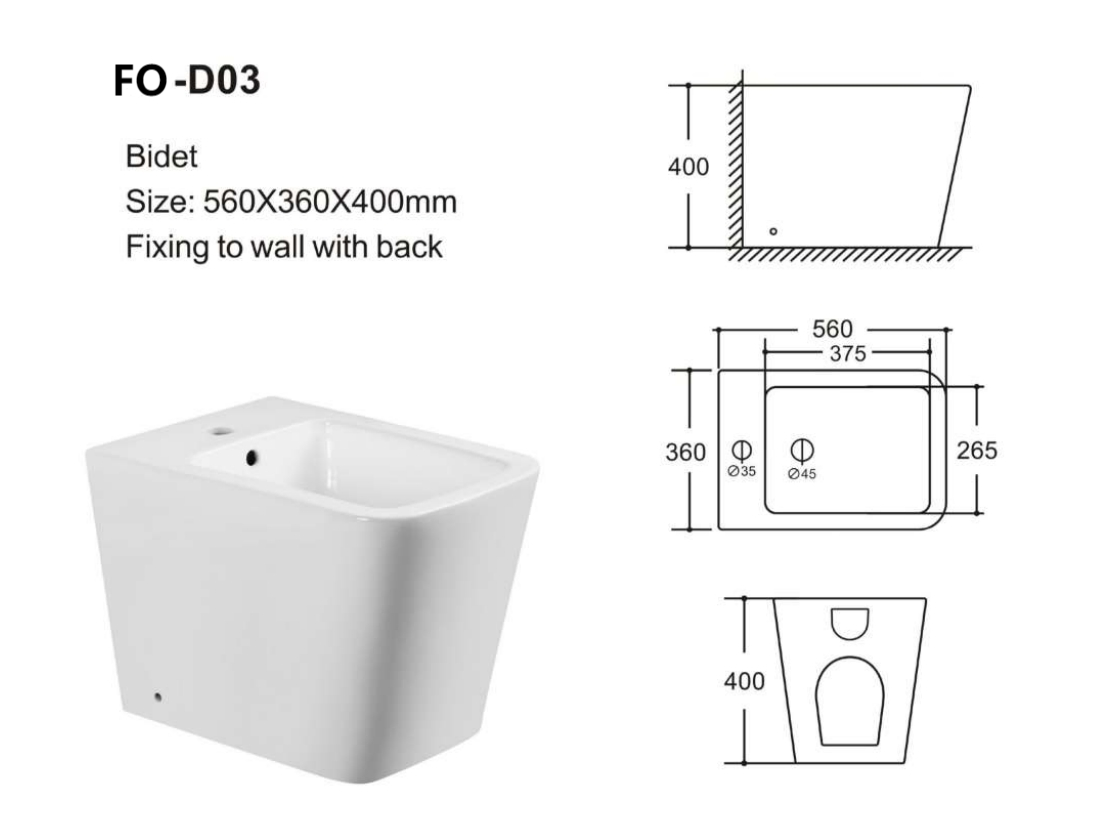 Argentina Bidet Ceramic Bathroom Sanitary Wash Toilet Bidet Floor Mounted Lady Use Inodoro Bidet