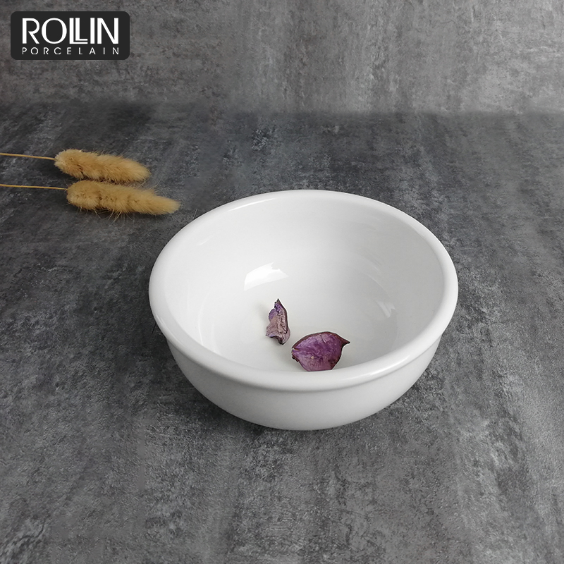 Wholesale Chaozhou Factory White Ceramic Thick Rice Bowl Noodle Bowl