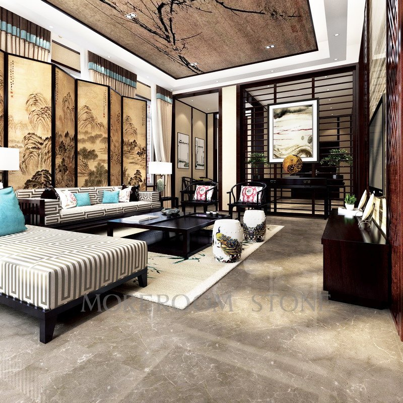 Messi Grey Ceramic Marble Texture Full Body Floor Tile