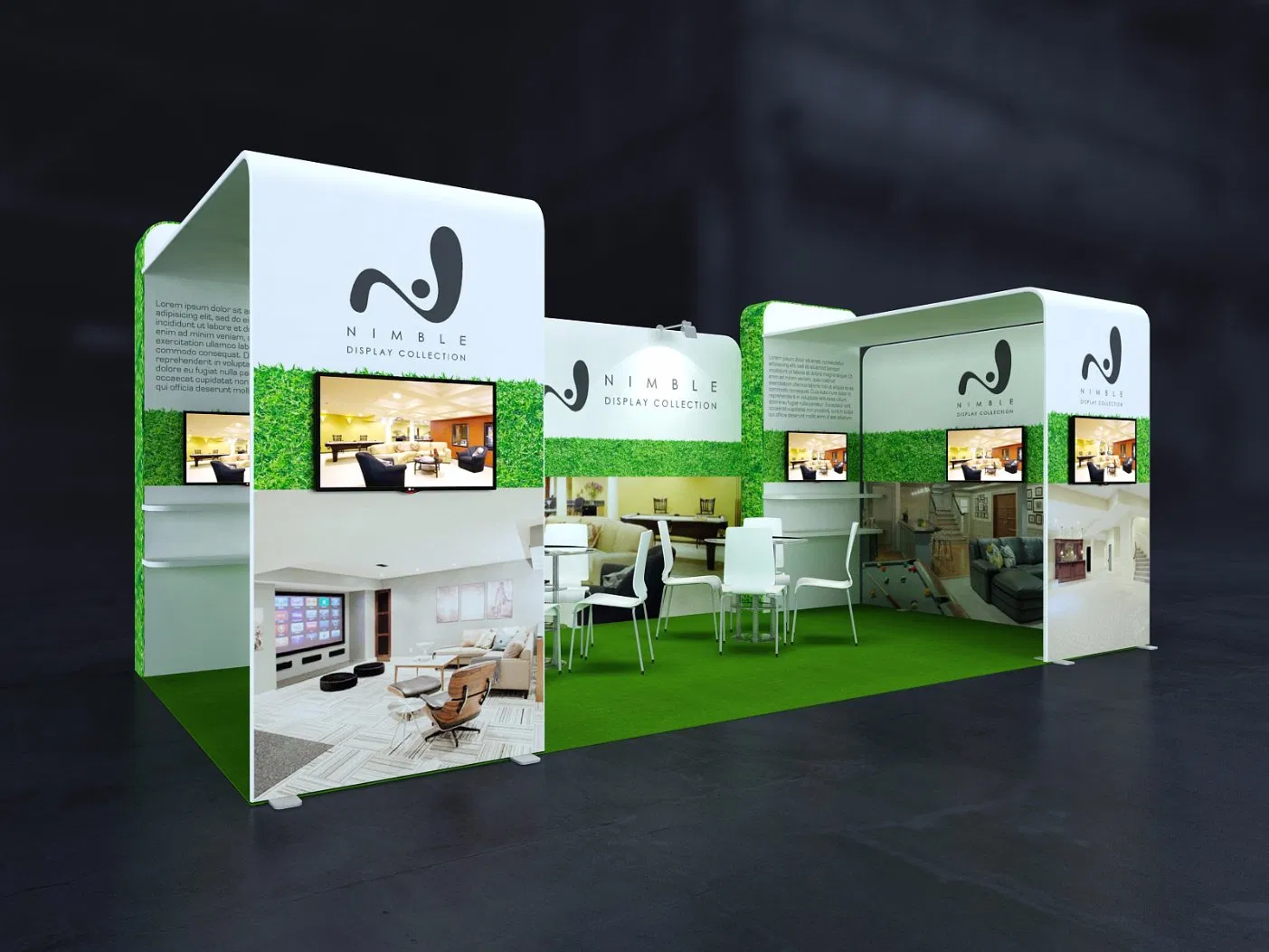 20FT X 20FT Easy Setup Fabric Display Exhibition Booth Stand