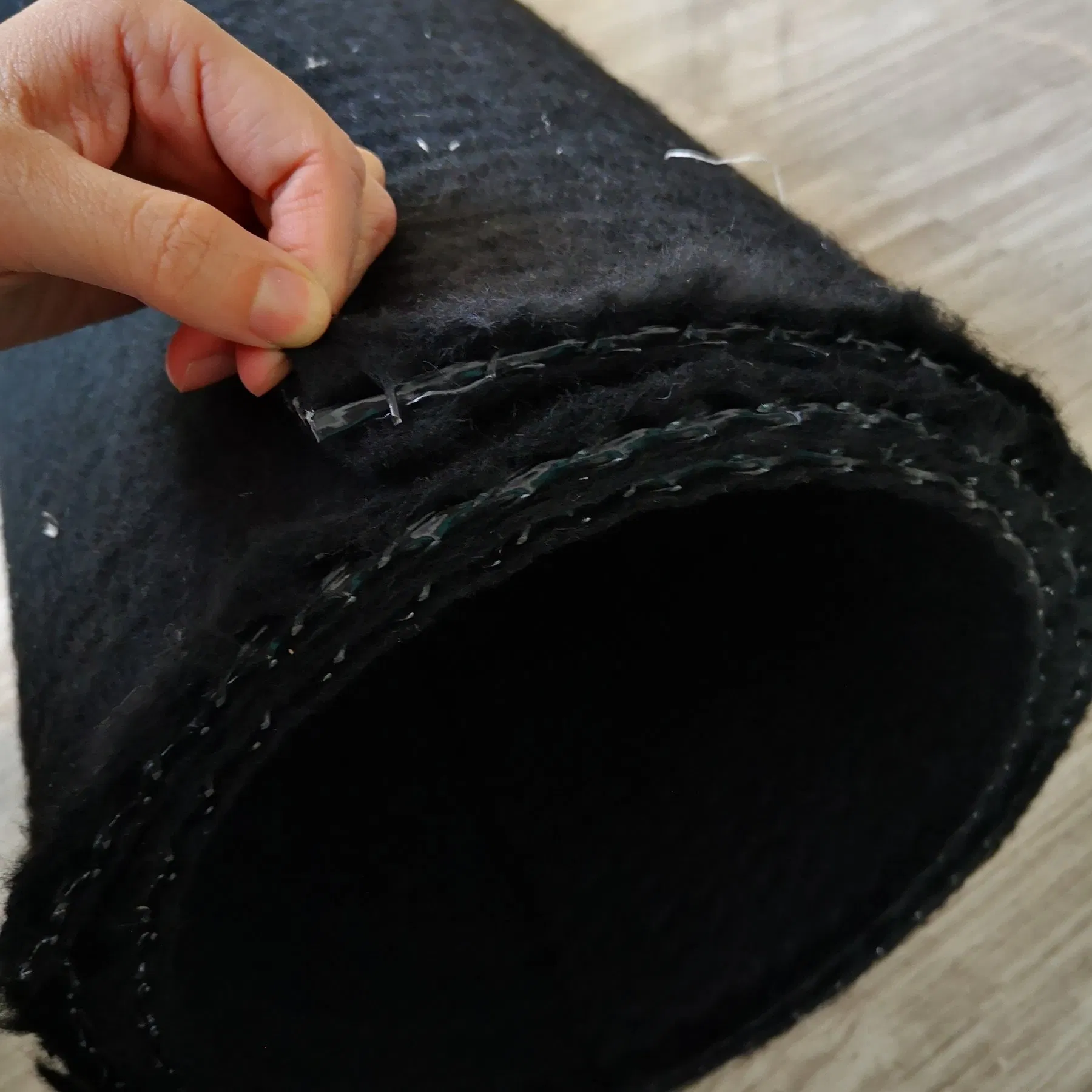 Two Dimension HDPE 4mm 5mm 6mm Biplanar Drainage Geonet Hot Bonded with Geotextile Geocomposite for Lanfill Factory Price