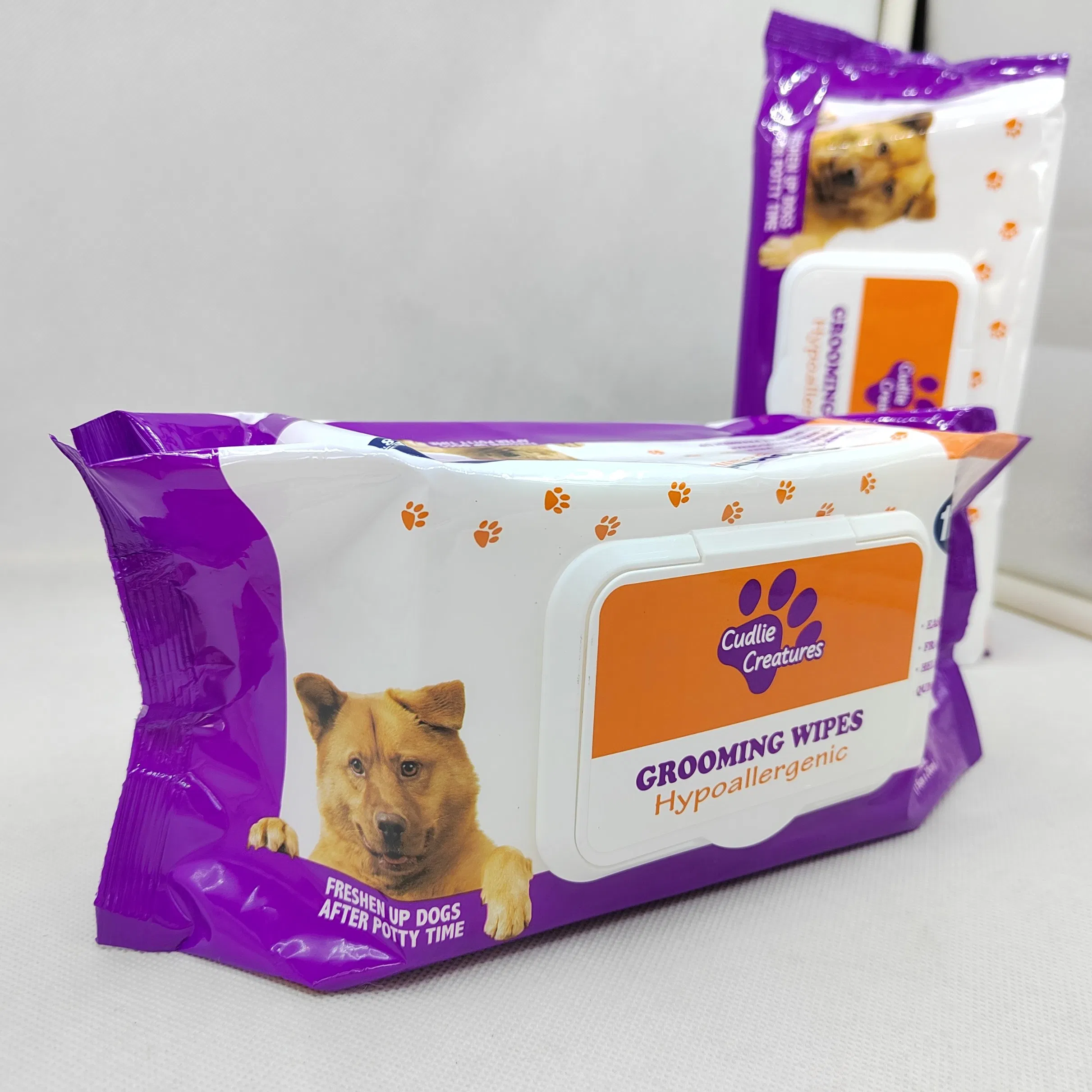 Pet Wet Wipes 110PCS Per Bag Cleansing Deodorizing Wipes Free Samples Antibacterial Pet Wet Wipes