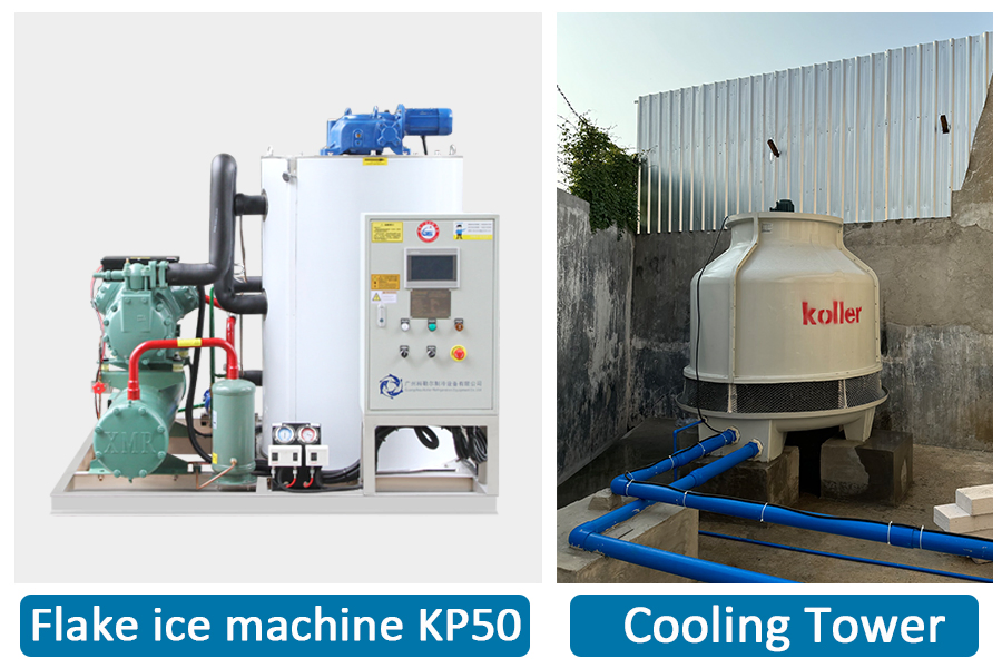 Flake Ice Maker with Touch Screen Easy Operating and Space-Saving