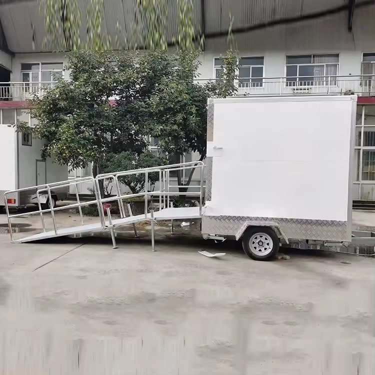 Luxury Portable Toilet Trailer Outdoor Portable Bathrooms Cart Mobile Toilet Camping Bathroom