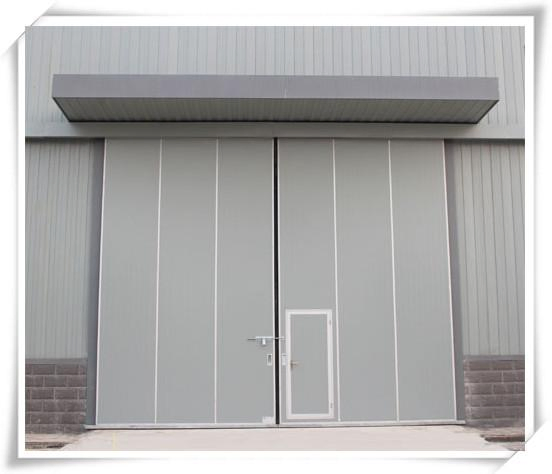 Industrial Sliding Door, Galvanized Steel Surface, PU Foam Injection